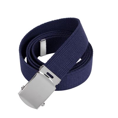 U.S. belt with silver buckle BLUE dl.160 cm
