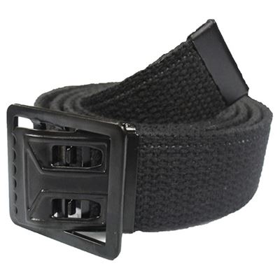 Military Web Belts With Open Face Buckle 160 cm BLACK