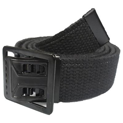 Belt black with black buckle 135 cm