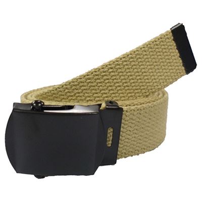 Belt with black buckle 110 cm KHAKI