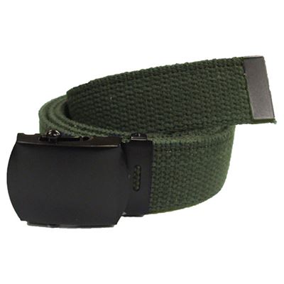 Belt with black buckle 110 cm OLIVE