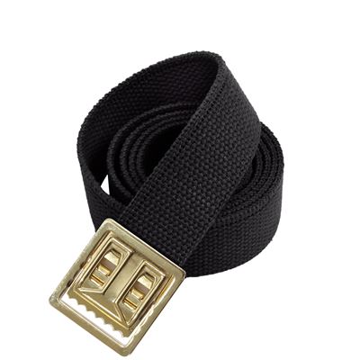 Belt black with gold buckle 135 cm