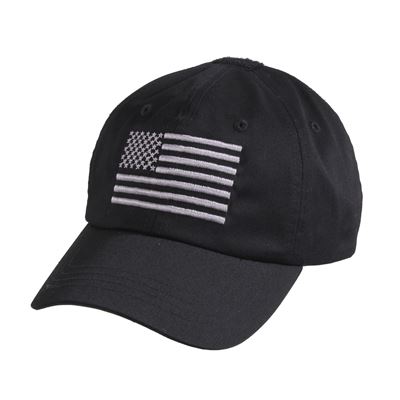 Tactical Operator Cap With US Flag BLACK