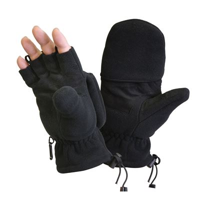 Fingerless gloves / mittens FLEECE BLACK