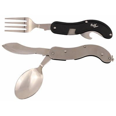 Cutlery travel set 4 in 1 spoon, knife, fork and bottle opener