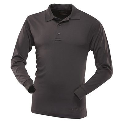 Polo Men's long sleeve 24-7 PERFORMANCE BLACK
