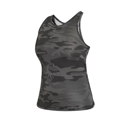 Womens Camo Workout Performance Tank Top BLACK CAMO