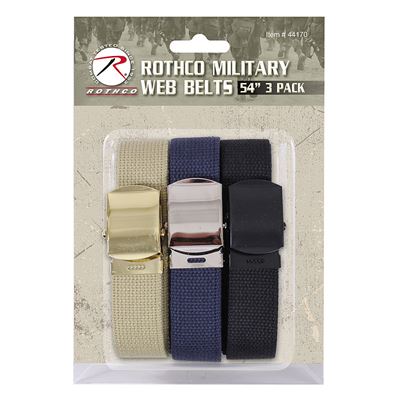 belt 3pcs Military color web belts