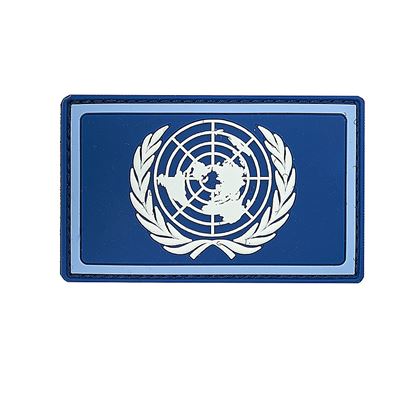 Patch flag UN colourful plastic VELCRO 8x5cm