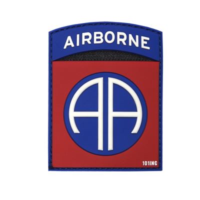 PATCH 3D PVC AIRBORNE 82nd RED