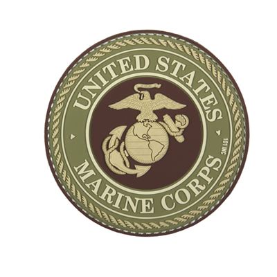 PATCH 3D PVC UNITED STATES MARINE CORPS COYOTE