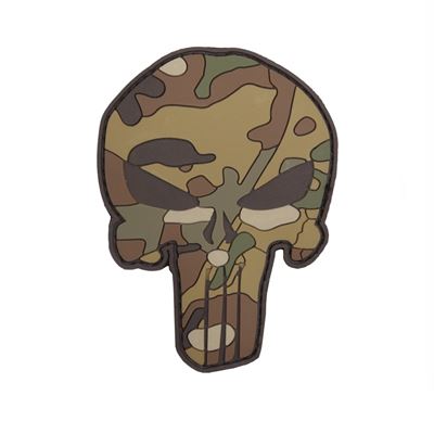 Patch PUNISHER 3D velcro PVC MULTICAM