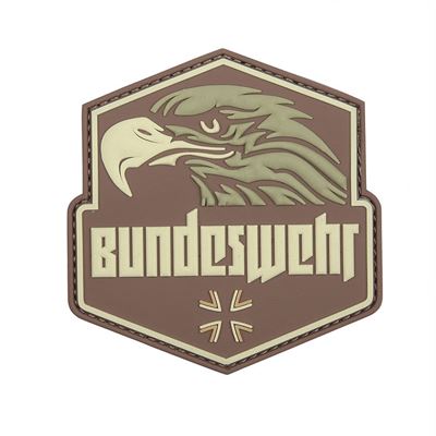 Patch BUNDESWEHR plastic velcro BROWN