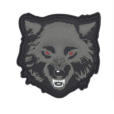 Patch WOLF with red eyes velcro
