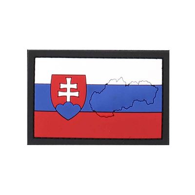 Patch 3D velcro PVC SLOVAKIA with country contour
