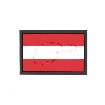 Patch 3D velcro PVC AUSTRIA with country contour