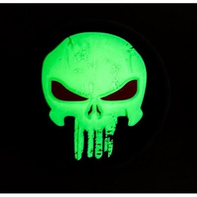 3D plastic PUNISHER RED EYES Velcro patch – GLOW IN THE DARK 101INC 444190-7573 2