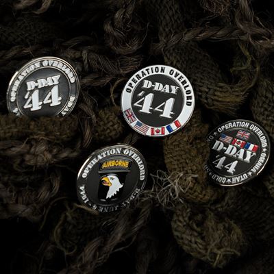 Badge D-Day 44 Allied flags FOSTEX 445510-14002 4