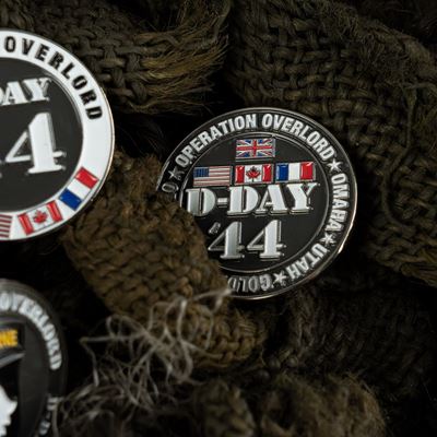 Badge D-Day 44 OMAHA, UTAH, GOLD, SWORD, JUNO FOSTEX 445510-14003 3