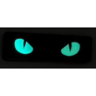 Patch CAT EYES velcro COYOTE - GLOW IN THE DARK
