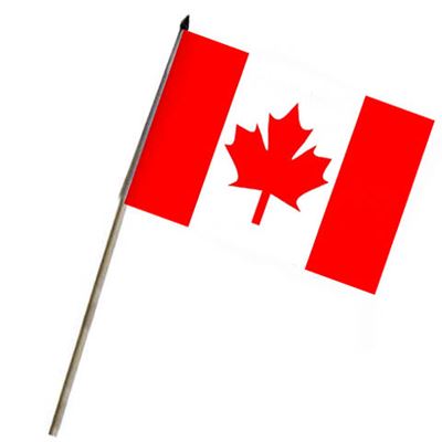 Flag CANADA with Wooden Stick