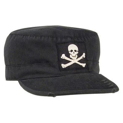 Hat VINTAGE JOLLY ROGER BLACK