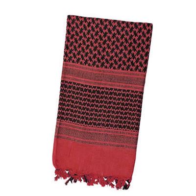 SHEMAG lightweight scarf red-black 105 x 105 cm