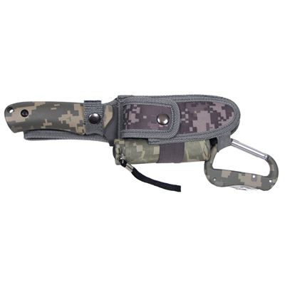 Knife with a fixed blade folding knife + + + Carabiner Flashlight AT-DIGITAL