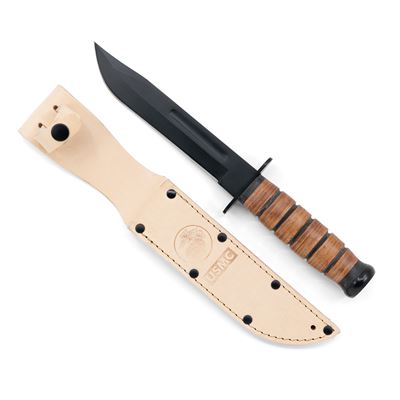 Knife USMC IWO JIMA with leather cover