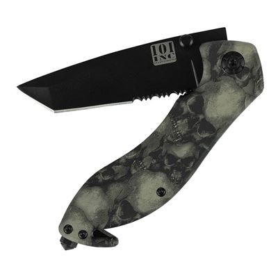 SKULL knife with clip black tanto blade serrated blade 101INC 016939CA 3