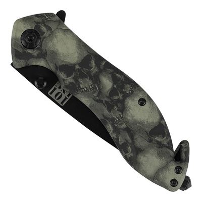 SKULL knife with clip black tanto blade serrated blade 101INC 016939CA 5