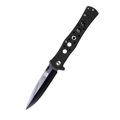 Folding Knife SHADOW H219 Fine Edge BLACK Handle