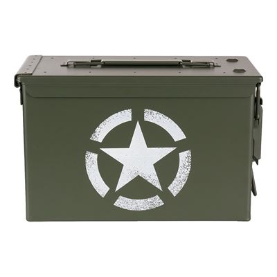 Ammo Box Cal. 50mm - US Army Star GREEN