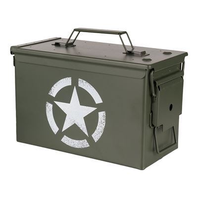 Ammo Box Cal. 50mm - US Army Star GREEN