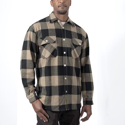 Lumberjack plaid shirt FLANNEL COYOTE BROWN