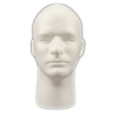The dummy head with a man's face polystyrene