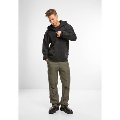 Tactical zip-up hooded sweatshirt – Tactical Sweat Jacket ČERNÁ BRANDIT 5033-11002 5