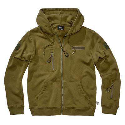 Tactical zip-up hooded sweatshirt – Tactical Sweat Jacket ZELENÁ
