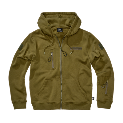Tactical zip-up hooded sweatshirt – Tactical Sweat Jacket ZELENÁ