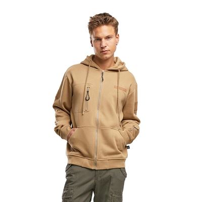 Tactical zip-up hooded sweatshirt – Tactical Sweat Jacket COYOTE BRANDIT 5033-20070 2