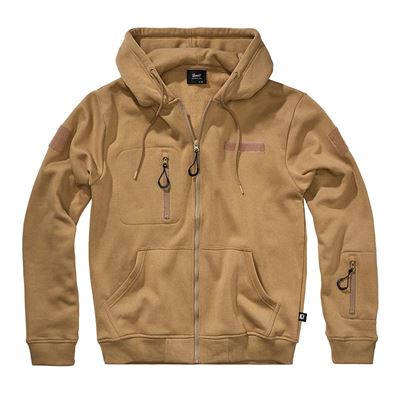 Tactical zip-up hooded sweatshirt – Tactical Sweat Jacket COYOTE