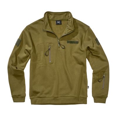 Tactical ¾-zip hoodie with Tactical Sweat Troyer GREEN