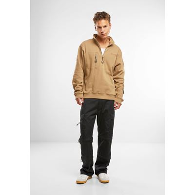 Tactical ¾-zip hoodie with Tactical Sweat Troyer CAMEL-COYOTE BRANDIT 5034-20070 2