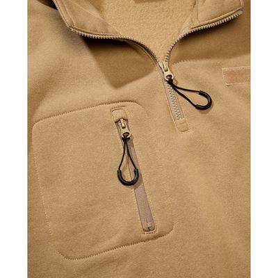 Tactical ¾-zip hoodie with Tactical Sweat Troyer CAMEL-COYOTE BRANDIT 5034-20070 4