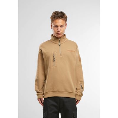 Tactical ¾-zip hoodie with Tactical Sweat Troyer CAMEL-COYOTE BRANDIT 5034-20070 3