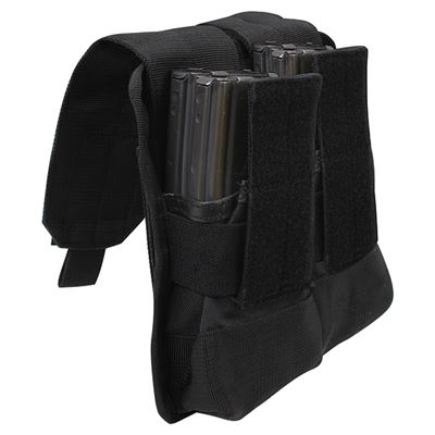 Universal MOLLE pouch for two magazines BLACK