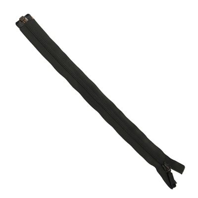 One-way plastic zipper length 40 cm OLIVE
