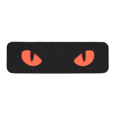 CAT EYES velcro patch BLACK-RED GLOW IN THE DARK