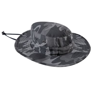 Adjustable Boonie Hat BLACK CAMO