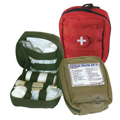 First-aid kit in pouch OLIVE